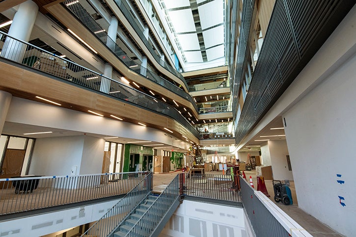 Horizon Hall, the centerpiece of the Core Campus Project on George Mason University's Fairfax Campus, will open on Jan. 25.