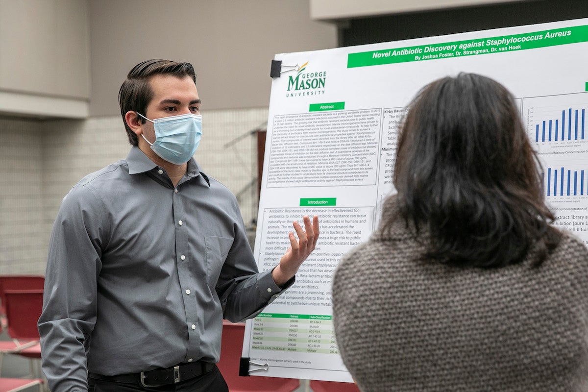 Student with mask