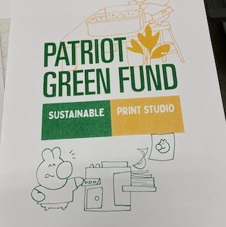 poster in green and gold