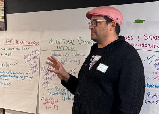 Carter School professor Arthur Romano at a peace summit in Baltimore, Maryland. Photo provided