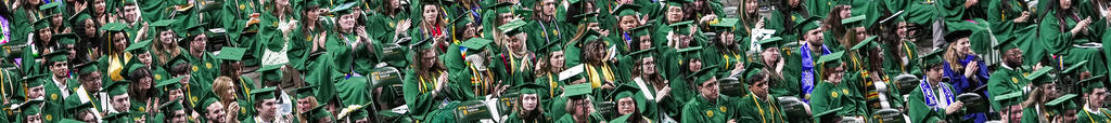 Graduates in George Mason regalia